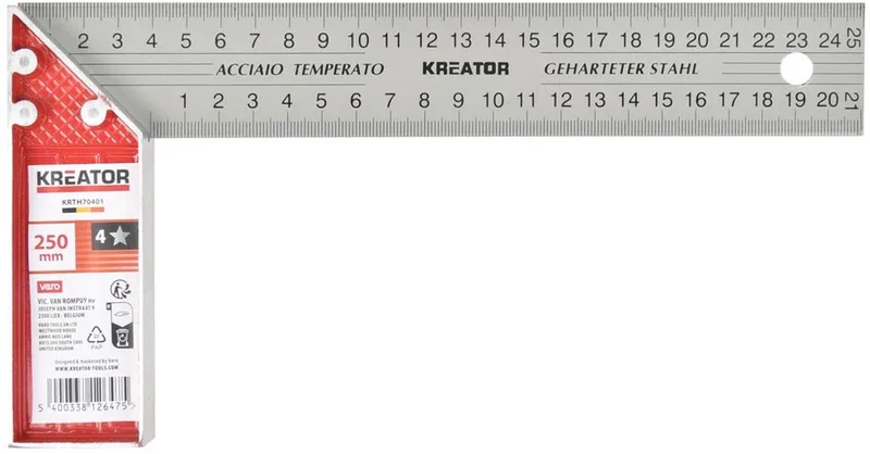 Hand tools - KRTH70401 - Winkelhaak - 250mm von Kreator, Metaal – Produktbild