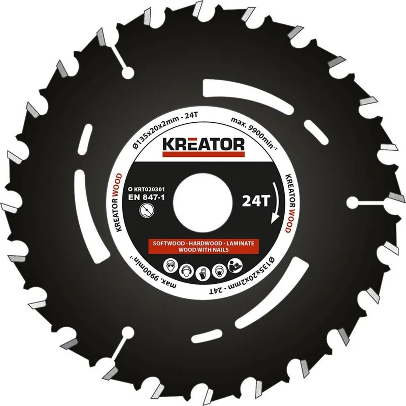 KRT020301 Invalzaagblad 135 mm - 24T by Kreator – product image