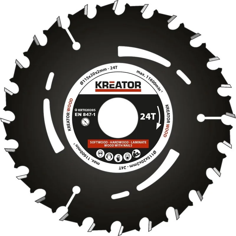 KRT020305 Invalzaagblad - Ø115 mm - 24 T van Kreator – productafbeelding