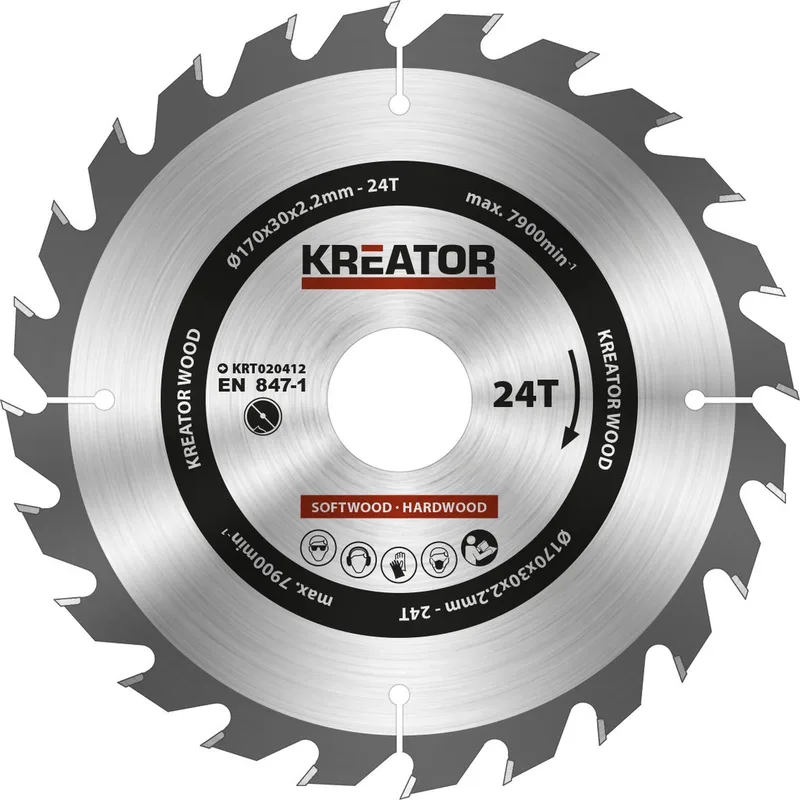KRT020412 - Cirkelzaagblad - 170mm24t by Kreator – product image