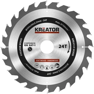 KRT020418 Zaagblad hout 200 mm - 24T van Kreator – productafbeelding 1 van 2