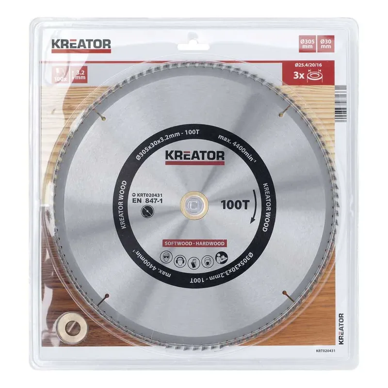 KRT020431 Zaagblad hout - 305mm100t von Kreator – Produktbild 2 von 2