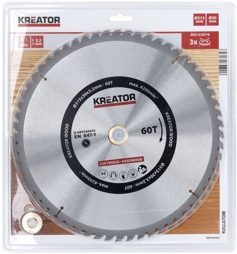 KRT020432 Zaagblad hout - 315mm60t von Kreator – Produktbild