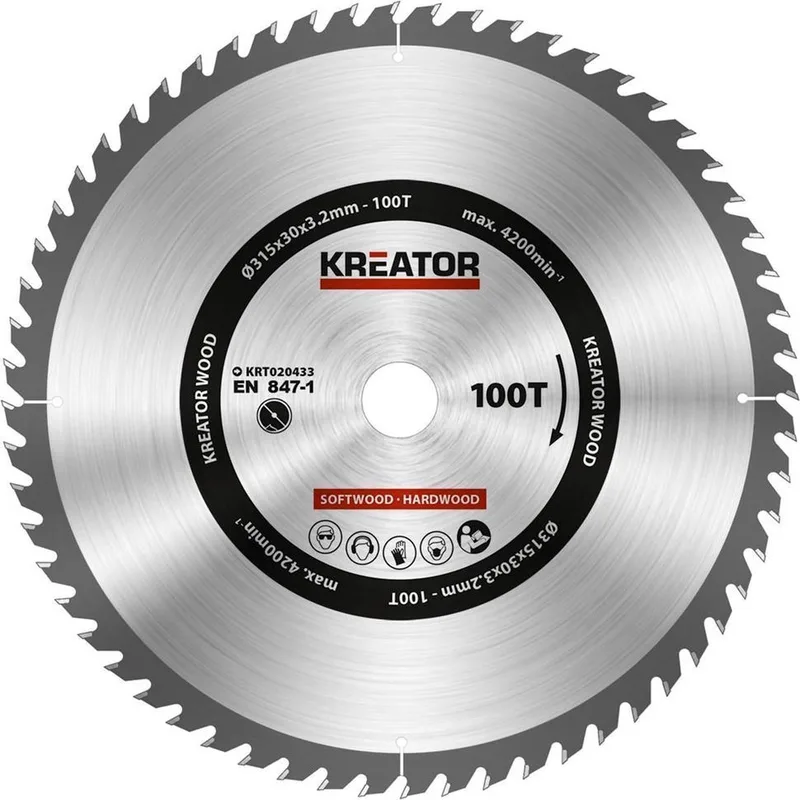 KRT020433 Zaagblad hout - 315mm100t von Kreator – Produktbild