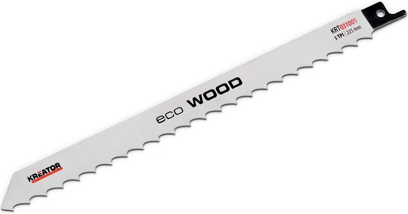 KRT031001 Zaagblad - Reciprozaag - Eco/Hout - 225 mm - 3 TPI - 2 stuks von Kreator – Produktbild