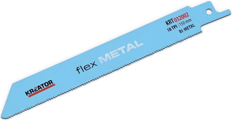 KRT032002 Zaagblad - Reciprozaag - Flex/Metaal - 150 mm - 18 TPI - 2 stuks fra Kreator – produktbillede