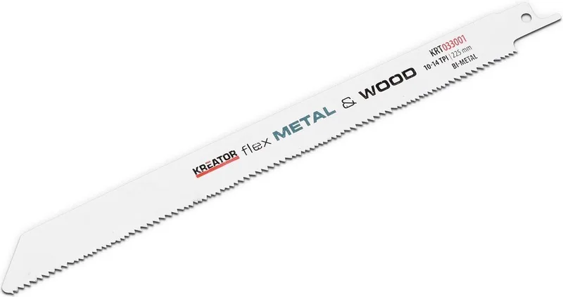 KRT033001 Zaagblad - Reciprozaag - Flex/Metaal/Hout - 225 mm - 14/10 TPI - 2 stuks de Kreator – image du produit