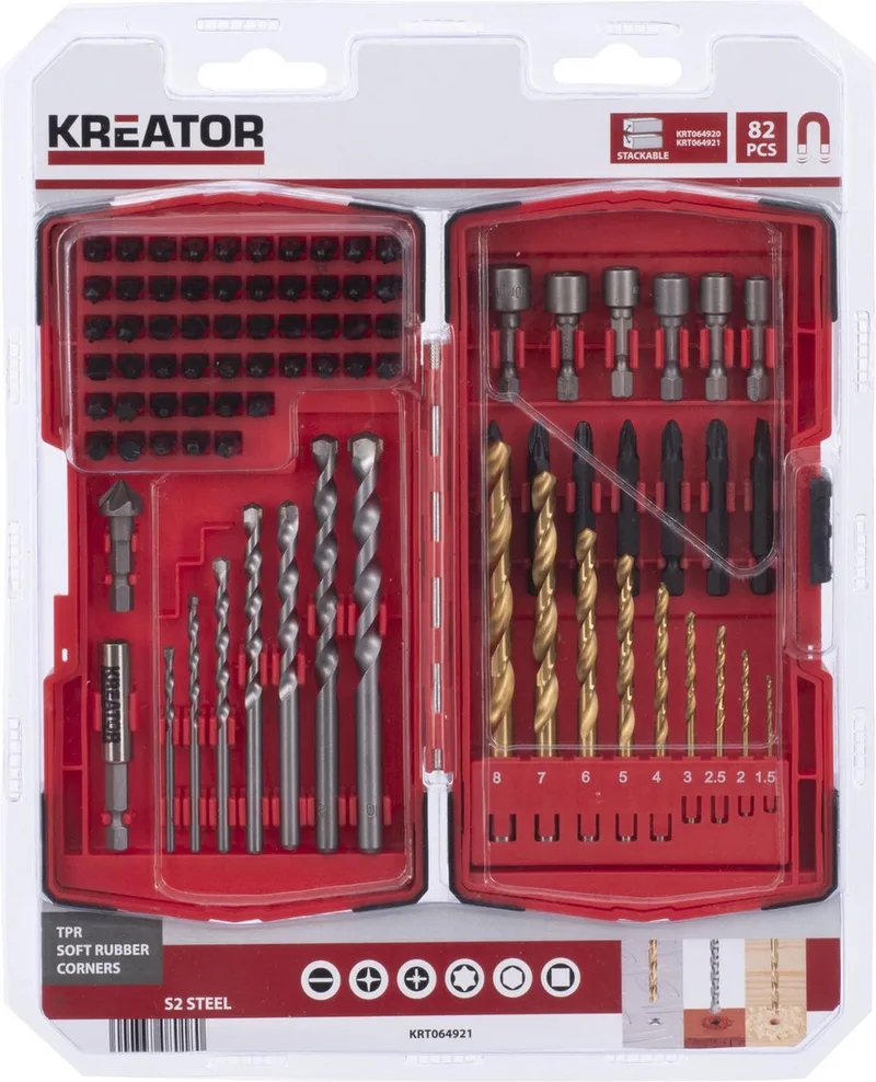 KRT064921 Boorset - 82 stuks von Kreator – Produktbild