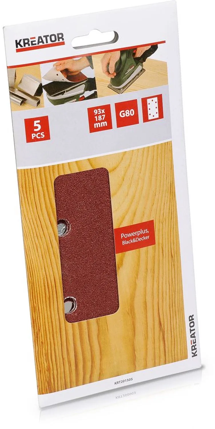 KRT201505 Rechthoekig schuurpapier K80 by Kreator – product image