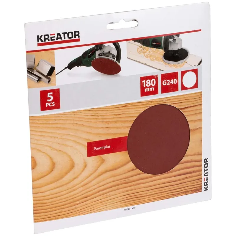 KRT231559 Rond schuurpapier - D180mm -K240 by Kreator – product image 3 of 3