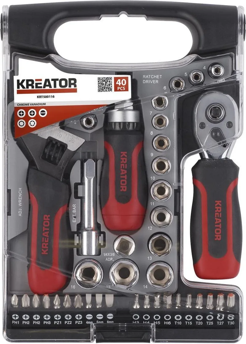 KRT500116 Dopsleutelset - 40 delig de Kreator – image du produit