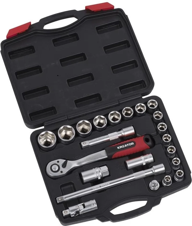 KRT500118 Dopsleutelset - 22 delig - 1/2 by Kreator, Metaal – product image
