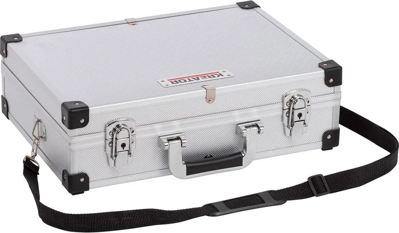 KRT640101S Gereedschapskoffer - 420 x 300 x 125 mm - (geleverd zonder gereedschap) de Kreator, Argent – image du produit 1 sur 4