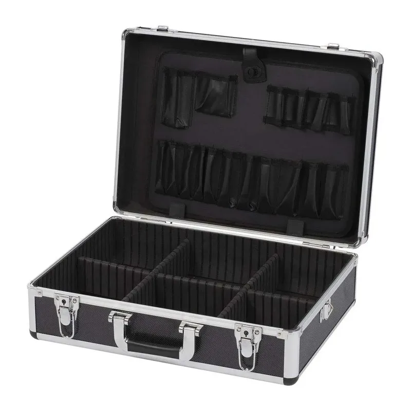 KRT640102B Gereedschapskoffer - 460 x 330 x 155 mm - (geleverd zonder gereedschap) van Kreator, Zwart – productafbeelding 3 van 5