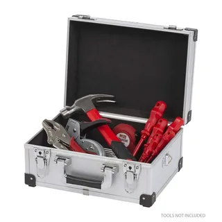 KRT640106S Gereedschapskoffer - 320 x 230 x 160 mm - (geleverd zonder gereedschap) van Kreator, Zilver – productafbeelding 6 van 6