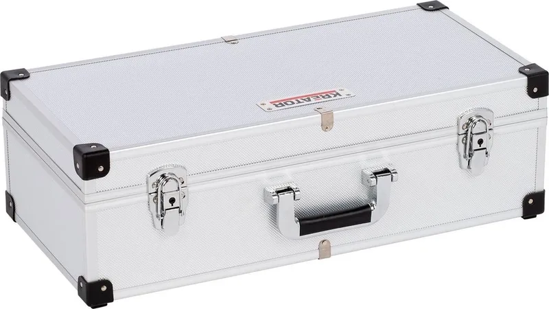 KRT640280S - Gereedschapskoffer - 560 x 265 x 173 mm - (geleverd zonder gereedschap) van Kreator, Zilver – productafbeelding 1 van 5