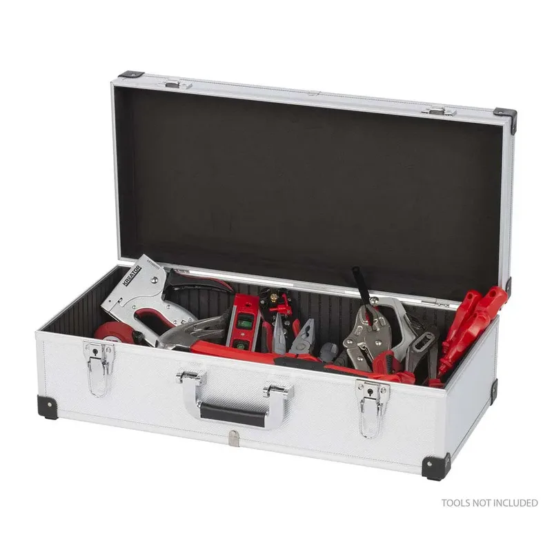 KRT640280S - Gereedschapskoffer - 560 x 265 x 173 mm - (geleverd zonder gereedschap) van Kreator, Zilver – productafbeelding 5 van 5