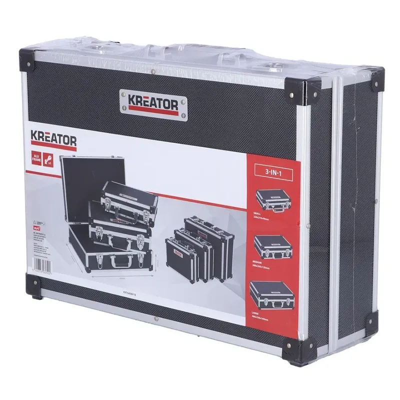 KRT640401B Gereedschapskoffer - 3-in-1 von Kreator, Schwarz – Produktbild 5 von 6