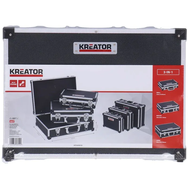 KRT640401B Gereedschapskoffer - 3-in-1 von Kreator, Schwarz – Produktbild 6 von 6