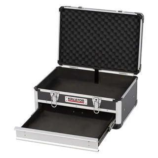 KRT640601B Gereedschapskoffer - 430 x 300 x 205 mm - (geleverd zonder gereedschap) van Kreator, Zwart – productafbeelding 2 van 3