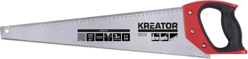KRT801102 Handzaag - 500mm - TPI 12 de Kreator – image du produit