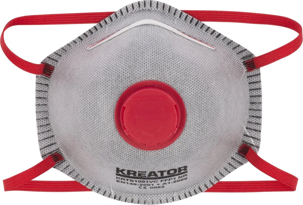 KRTS1001VC Stofmasker - Geurvermindering - FFP1 - 2 stuks de Kreator, Gris – image du produit