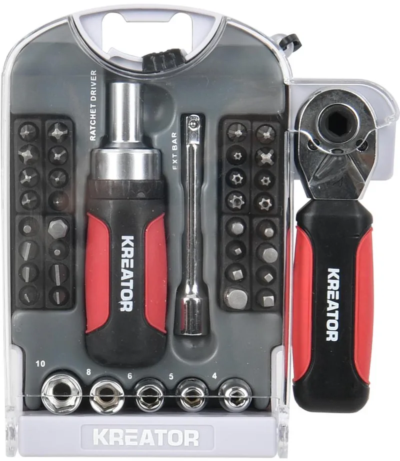 Ratelschroevendraaier KRTH20010 - Ratelgereedschap, 40st. - Gereedschap, Handgereedschap von Kreator, Schwarz – Produktbild