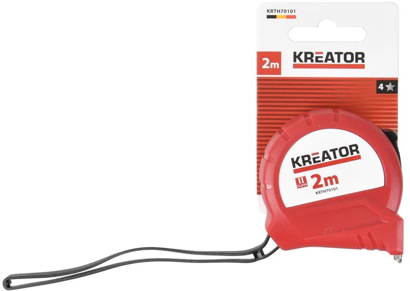 Rolmeter KRTH70101 - Meetlint, lengte 2m - Gereedschap, Handgereedschap von Kreator, Rot – Produktbild