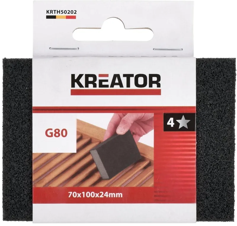 Schuurblok KRTH50202 - Schuurpapier, Schuursteen - K80 - Gereedschap, Handgereedschap de Kreator – image du produit
