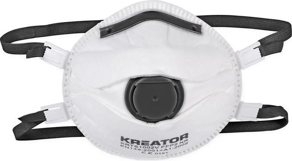 STOFMASKER FFP2 2PCS V de Kreator, Blanc – image du produit