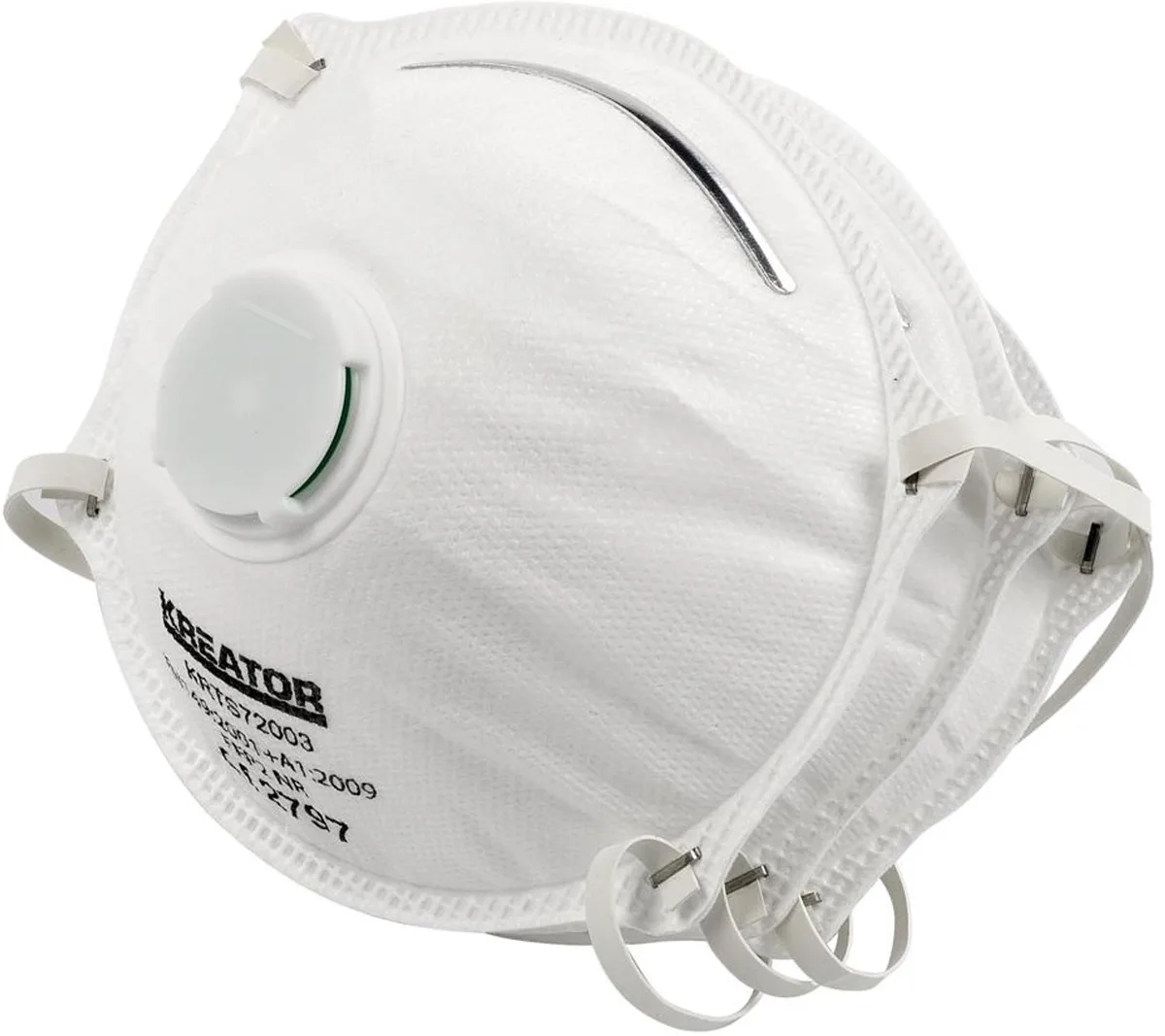 Stofmasker KRTS72003 - FFP2 mondmasker met ventiel, 3 stuks fra Kreator, Hvid – produktbillede