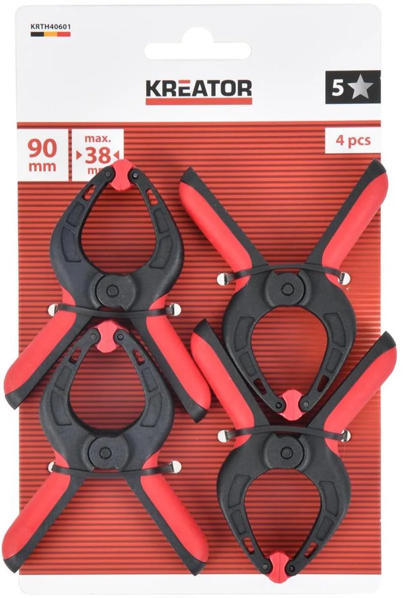 Veerklem KRTH40601 van Kreator, Rood – productafbeelding