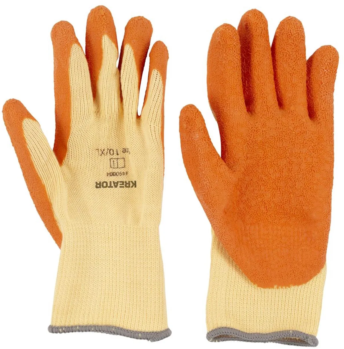 Werkhandschoenen KRTS74001L - latex coating - l - Werkhandschoenen de Kreator, Orange, Jaune – image du produit