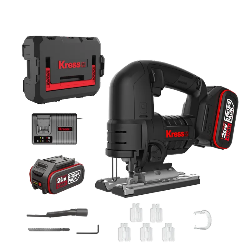 AkkuStichsäge 135 mm KUE26 20 V Säge KomplettSet mit 2 x 4.0 Ah Akku + Ladegerät 6 A de Kress – image du produit
