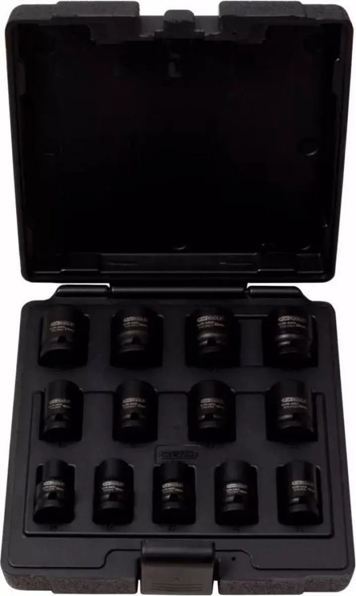 BiHex dopsleutelset (13 stuks 1/2-Inch 10-24mm) by KS Tools, Black – product image