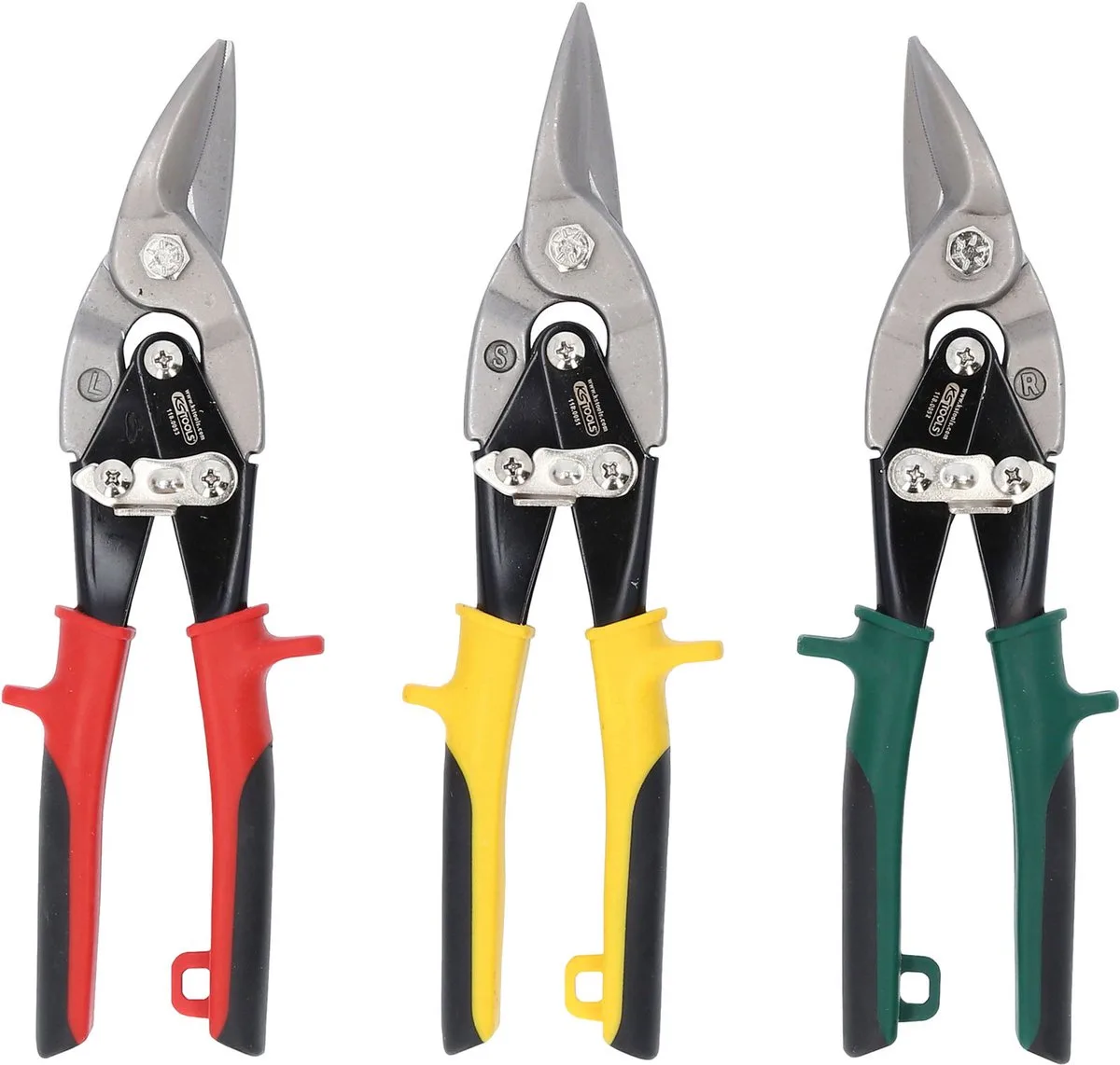 blikschaar set (3 stuks) de KS Tools, Jaune – image du produit