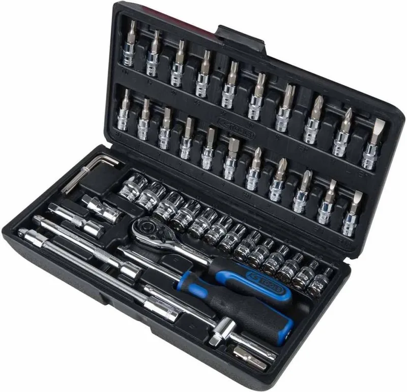CHROME+ Dopsleutel en bit set 1/4" 48-delig 918.0648 by KS Tools, Kleurloos – product image