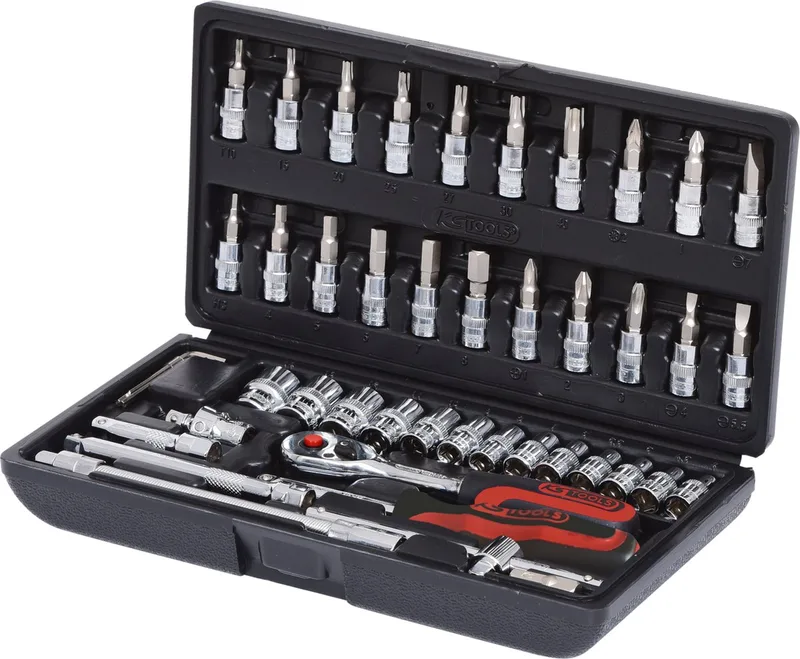 KS Tools 1/4" CHROMEplus Steckschlüssel-Satz, 46-teilig von KS Tools, Chrom – Produktbild