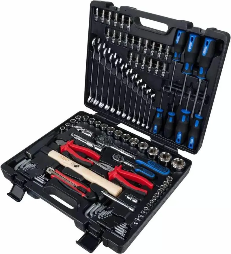 CHROMEplus gereedschapsset met doppen en bits 97-dlg 918.0797 by KS Tools, Black – product image