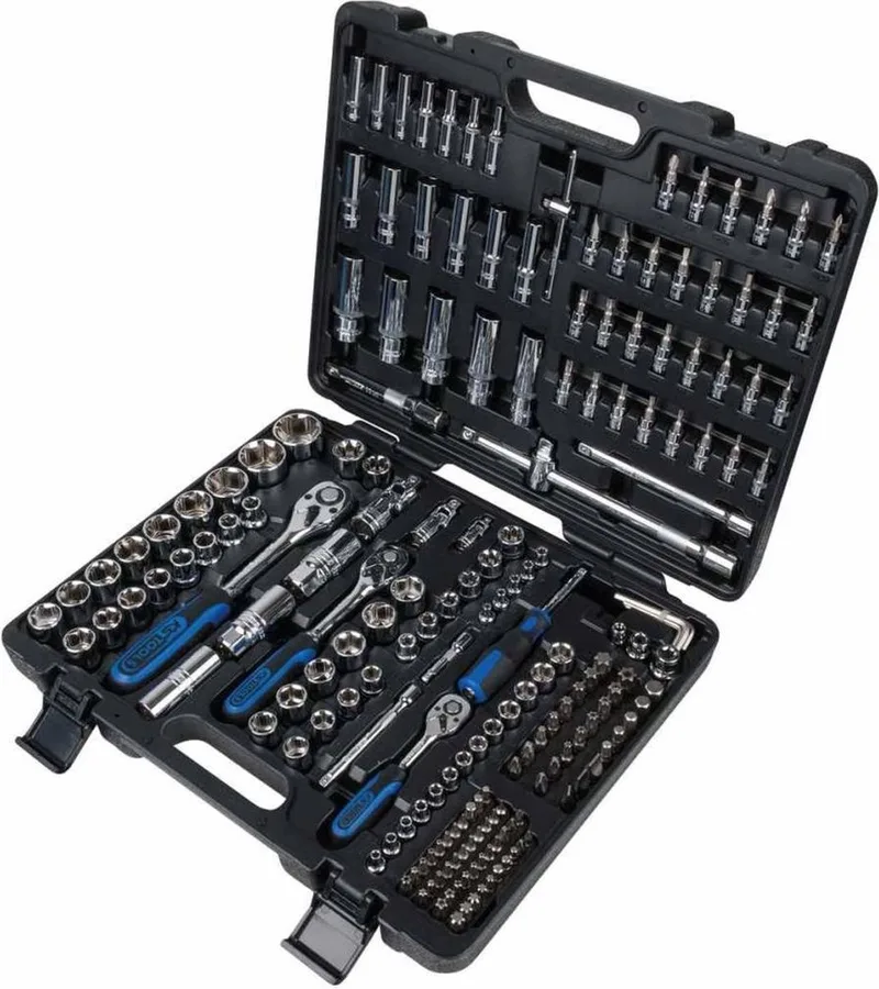 CHROMEplus ratelsleutel-. doppen- en bit set 195-dlg 918.0795 de KS Tools, Kleurloos – image du produit