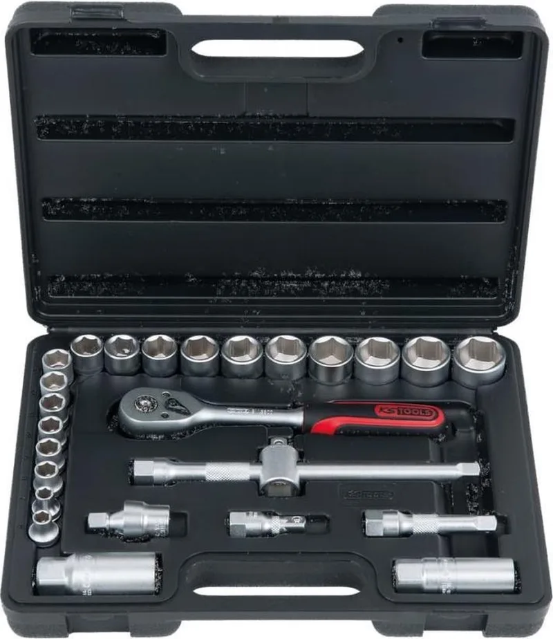 doppendoos bit set (26 stuks 3/8-Inch) de KS Tools, Argent – image du produit
