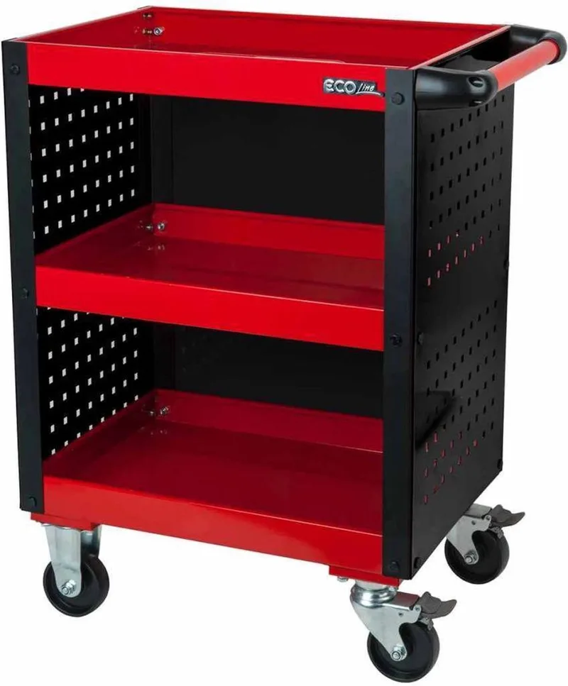 ECOline Werkplaats gereedschapswagen 68.2x42.6x85 cm 890.0006 de KS Tools, Rouge – image du produit 1 sur 3