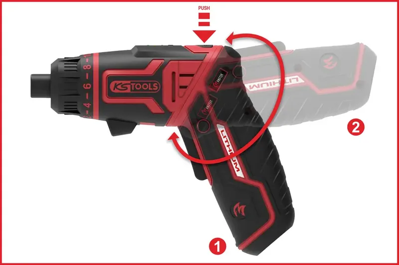 eMONSTER 1/4" Akku-Bit-Schrauber-Satz, 27-tlg. von KS Tools – Produktbild 2 von 3