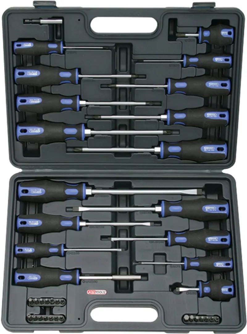 Ergotor Schroevendraaier Koffer - 39 stuks - 159.0100 de KS Tools, Chrome – image du produit