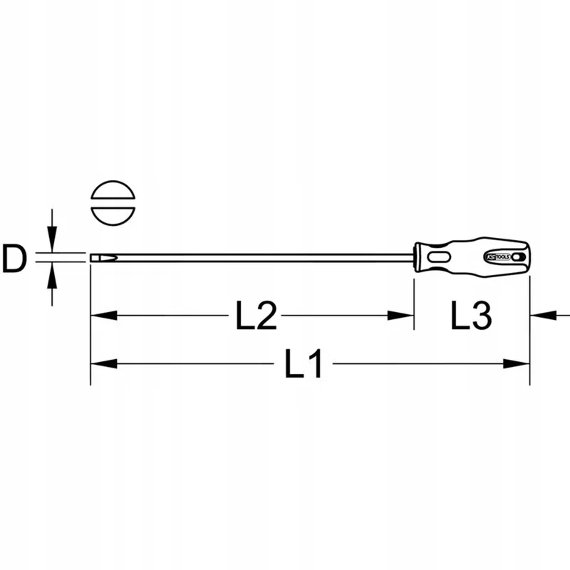 ERGOTORQUEplus Schroevendraaier met sleuf, 5,5 x 300 mm by KS Tools – product image