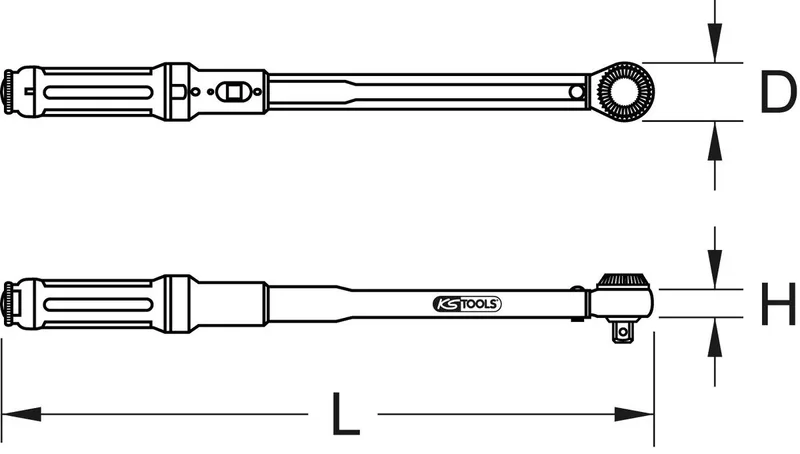 ERGOTORQUE®precision Clé dynamométrique avec cliquet 1/2 (12.5 mm) 20 - 100 Nm de KS Tools, Kleurloos – image du produit
