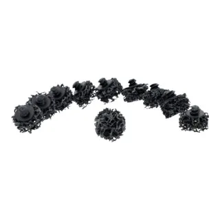 Ersatz-Schleifpads, Ø26,7mm Strip Rad schwarz 10er Pack by KS Tools – product image