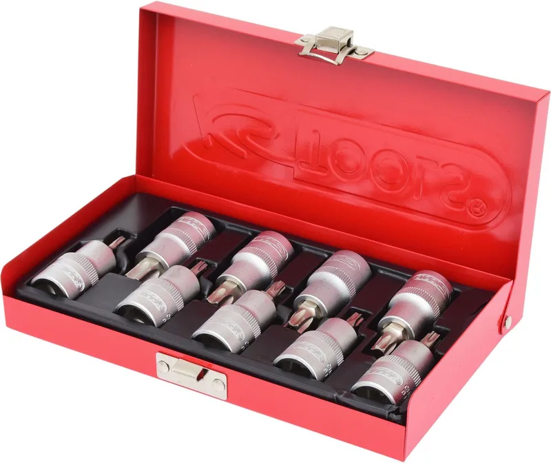 Gniazd Bitset 1/2 - Schuifmateriaal - TX Schroeven by KS Tools, Red – product image