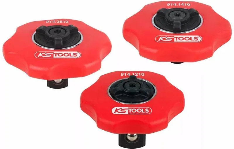 Handmatig omschakelbare mini ratel set 3-delig 914.1215 von KS Tools, Weiß – Produktbild