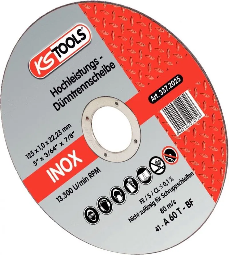Hoogwaardige doorslijpschijf Ø 125 mm, 1 mm, 25 per pak de KS Tools – image du produit
